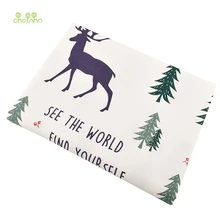 Chainho, см. Мир, Лесной принт хлопок льняная ткань для DIY стеганое и швейное диван, скатерть, занавески, сумки, материал подушки