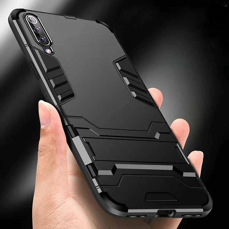 

Luxury Armor Shockproof Case For Samsung Galaxy A70 A50 Phone Case Hybrid Soft TPU&PC Tough Cover For Samsung A50 Kickstand Case
