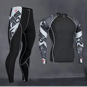 

Thermal Underwear Men's Long Underwear Compression Clothing Fitness Shirt Men Running Shirt Training Pants Thermal Underwear
