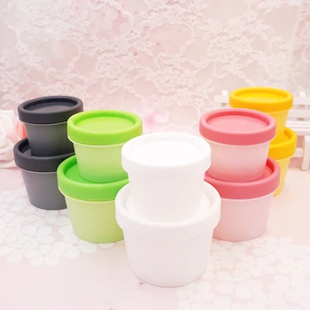 

100g (50pc/lot) wide mouth empty cosmetic cream containers round colored plastic tin jars for cream 3.5oz makeup cosmetics jars
