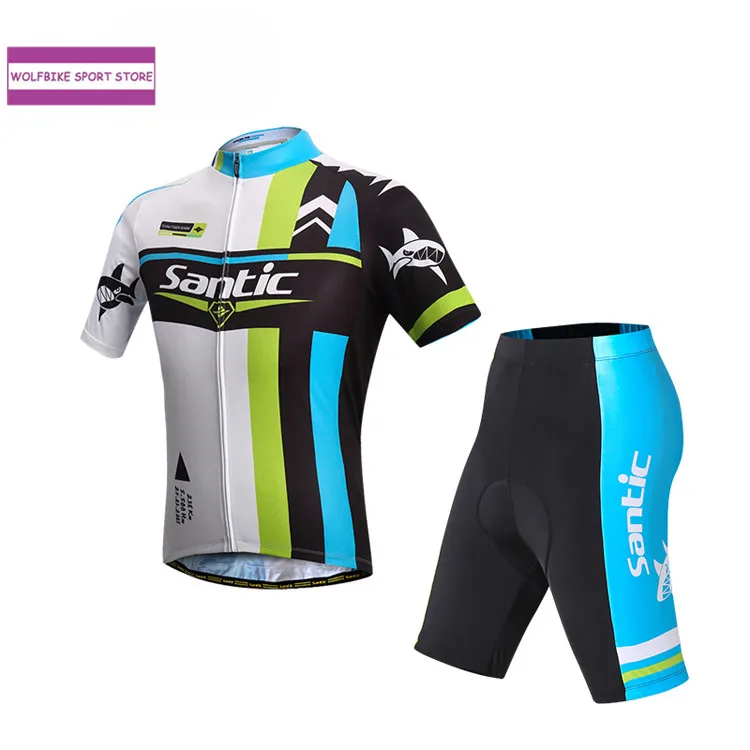 

SANTIC Mens Summer Short Sleeve Cycling Jersey Sets Racing Sportswear Cycling Bicycle Bike Outdoor Cycling Bike Clothing Sets