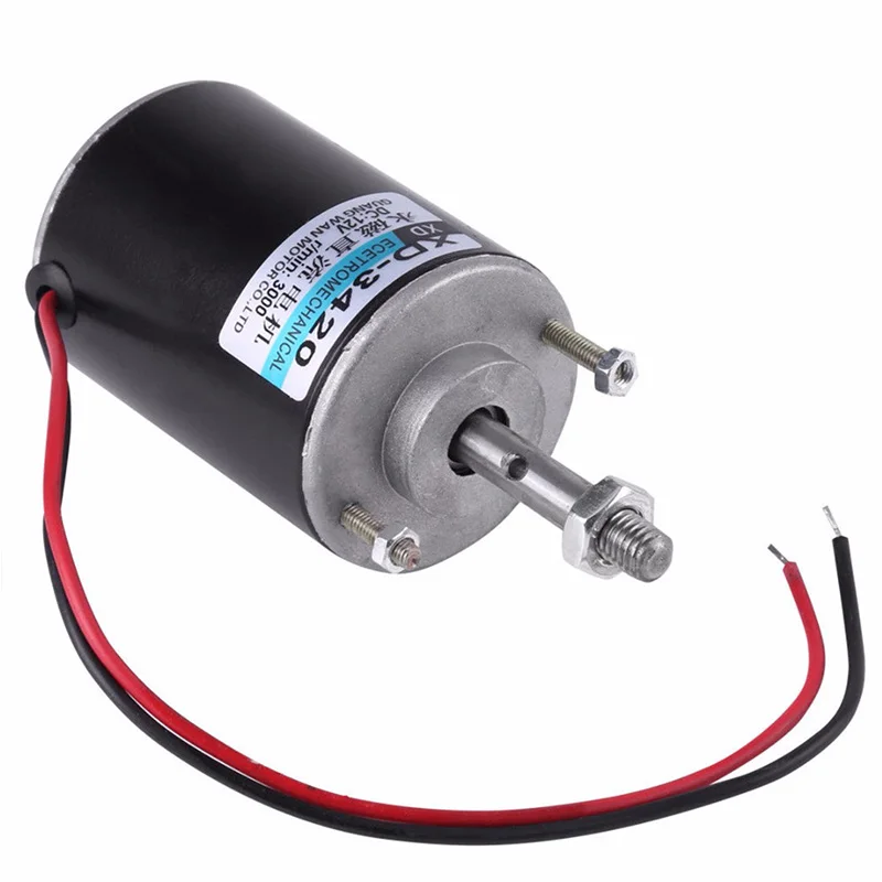 12 V 24 V DC 30 W Шестерни мотор XD 3420 регулятор скорости 3500 об/мин 7000 об/мин для герметизации провода с резьбой типа вал регулируемый задний мотор