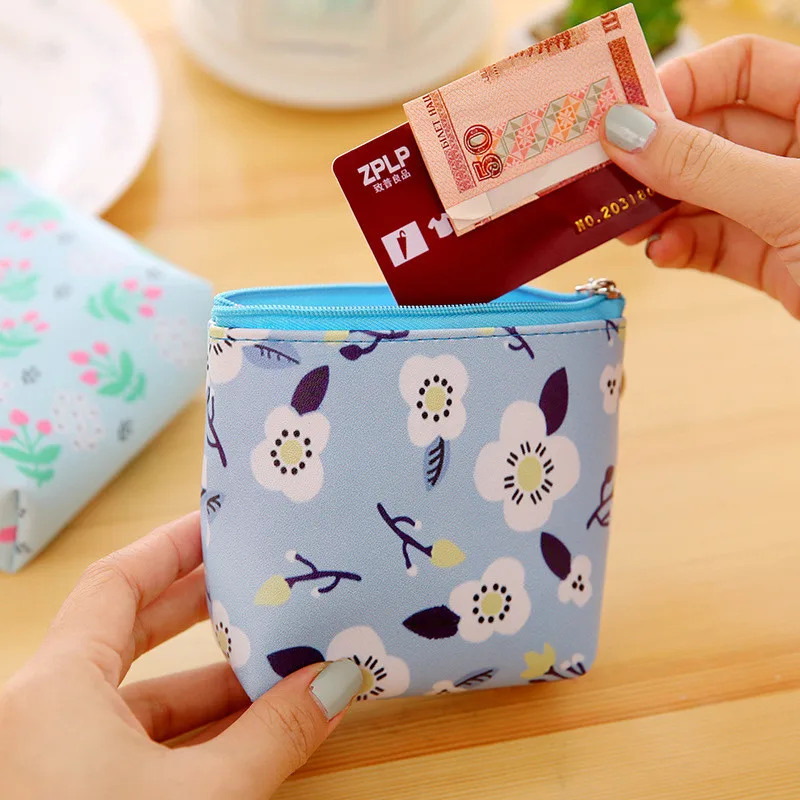 Kawaii Цветок Девушка Кошельки Держатели для монет для женщин милый мультфильм Кожаный чехол Детский кошелек маленькие ключи сумка Carteira для детей подарок