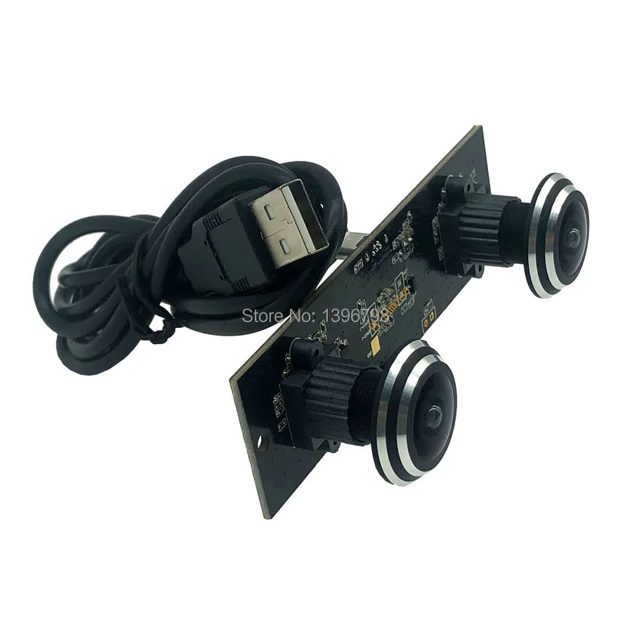 HD рыбий глаз широкоугольная Гибкая синхронизация стерео веб-камера двойной объектив MJPEG USB модуль камеры для 3D видео VR виртуальной реальности