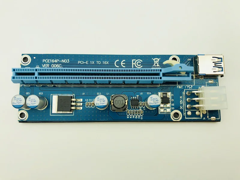 Mini PCIe PCI-E PCI Express Riser Card to PCIE Extender 16X SATA to 6Pin IDE Molex Power Cable For BTC ETH Litecoin Miner Mining