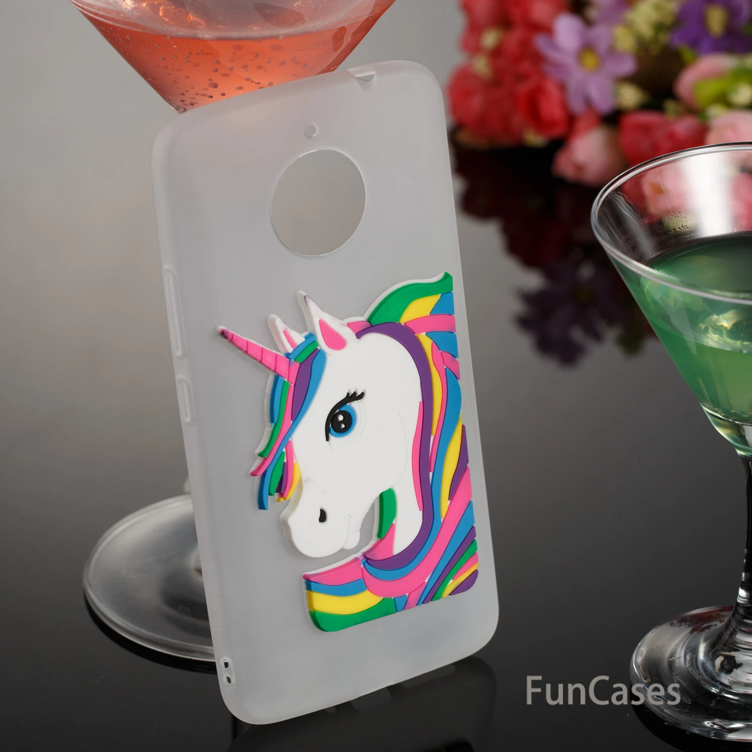 Мультяшный чехол с единорогом для Estuche Moto E4 Plus европейская версия Мягкая