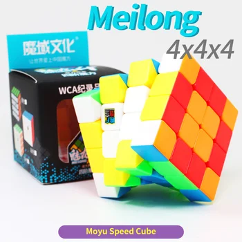 

4x4 Speed Cube Magic 4x4x4 Game Moyu Meilong Puzzle Strickerless Forsted 4x4x4 Neo Cubo Magico Mini Size Toys for Children