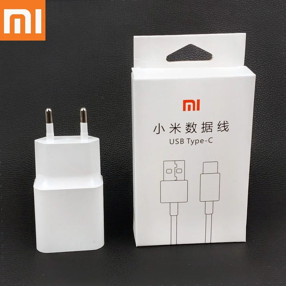 Оригинальное быстрое зарядное устройство Xiaomi redmi note 7 pro 12 В 1.5A EU usb type c адаптер для