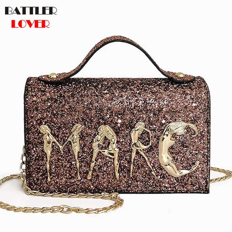 

2019 Brands Designer Women Shoulder Bag Chain Strap Flap Ladies Leather Handbags Messenger Bag Women Clutch Dancer Buckle Purse