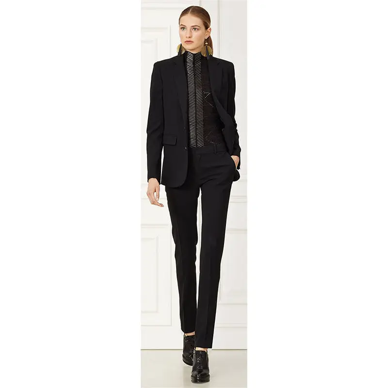 New Tailored Black Office Suits For 