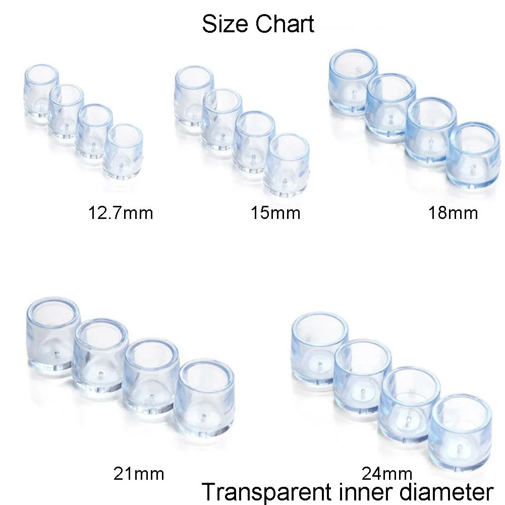 8 шт колпачки для ног стула, накладки для ног, прозрачные ПВХ мебельные покрытия для стола, напольные протекторы для 15-24 мм круглых ножек