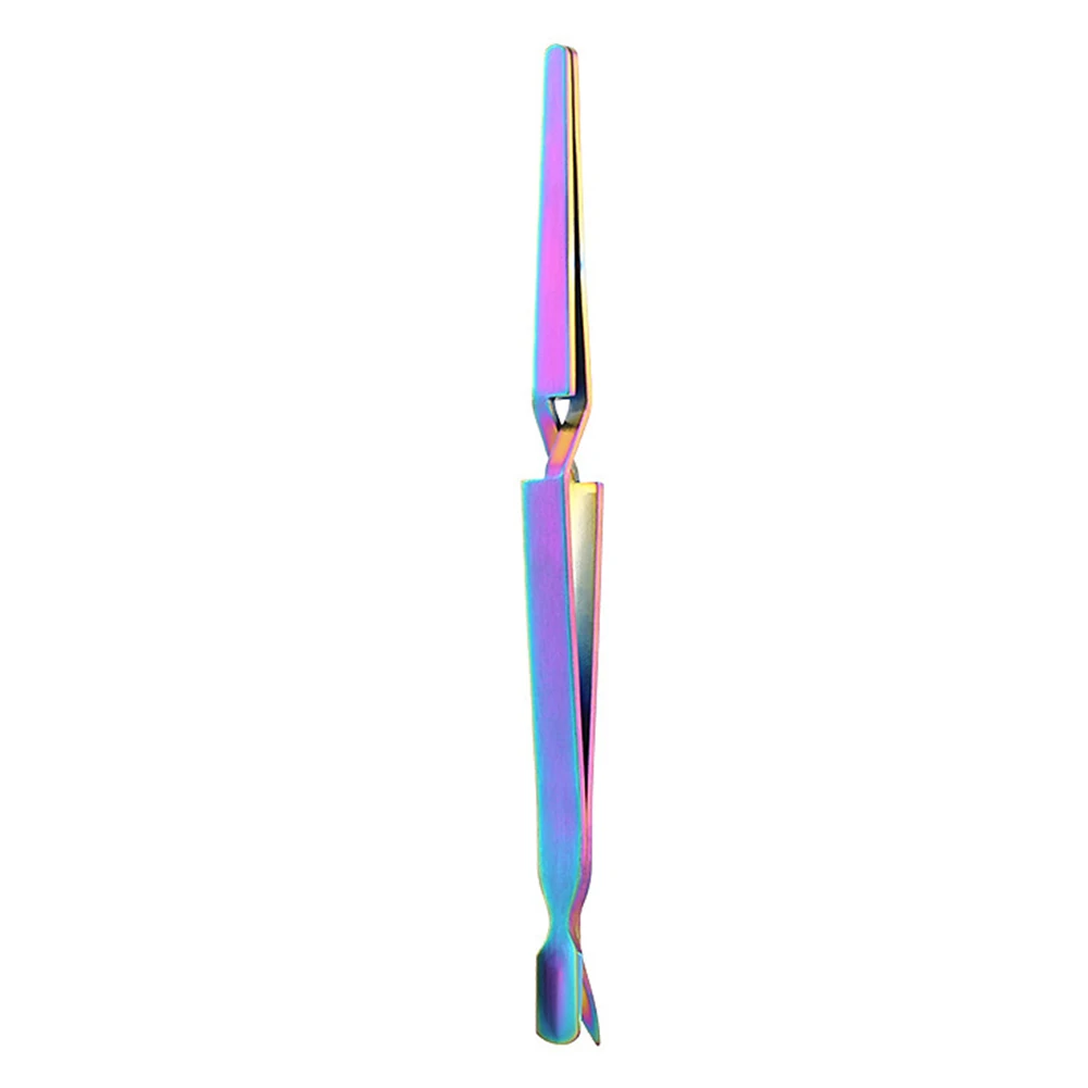 

Portable C Curve Pusher Art Shaping Tweezers Cuticle Remover Tool Multifunctional Pinching Professional Nail Pincher Manicure
