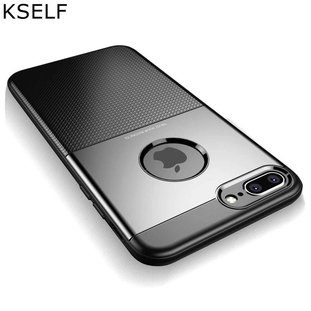 KSELF Luxury Case For Apple iPhone 7 Plus Cases X 8 6S Soft TPU Silicone PC Hybrid Shockproof Cover Coque 6 | Мобильные телефоны и
