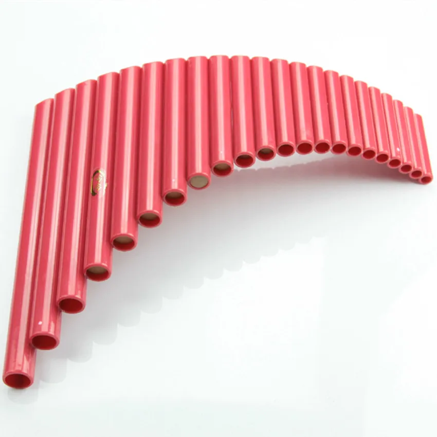 حار بيع UU PanFlute 22 أنابيب ABS ريح الصك Panpipes مفتاح G Flauta اليدوية الشعبية آلات موسيقية CherryRed Panflute