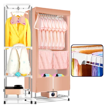

3 Layer Clothes Dryer with Heat Insulation Mesh Clothes Mute Dryer Anti-dropping Clothes Lotus Root Starch Steel Tube Towel Rack