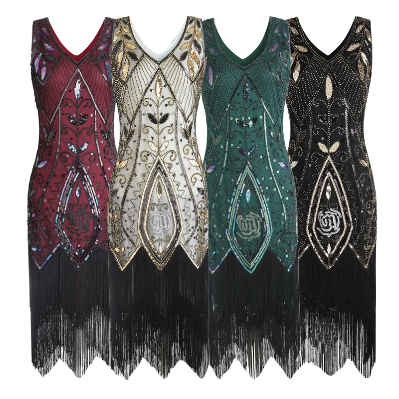 women 1920s flapper dress gatsby vintage plus size roaring 20s