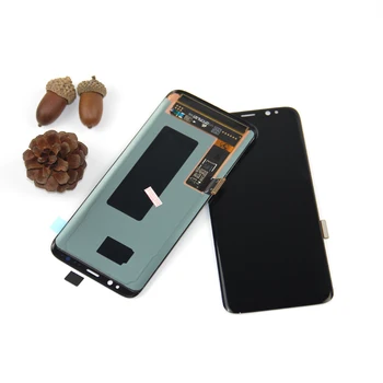 

Black for SAMSUNG Galaxy S8 G950 G950F Display lcd Touch Screen Digitizer Free frame glue