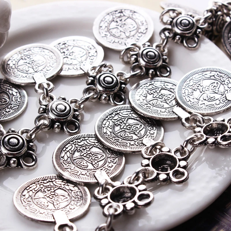 Изысканное Чешское ожерелье с монетками(длина регулируется- можно использовать для танца живота