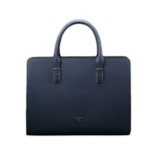 Famous Brand Men Genuine Leather Briefcases Luxury Men’s Cowhide Leather Handbag Fashion Leather Laptop Bag Male Business Bag