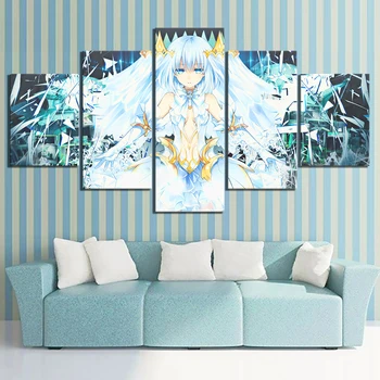 

5 Piece HD Anime Girl Pictures DATE A LIVE Tobiichi Origami Poster Animation Art Canvas Paintings for Girls Room Wall Decor