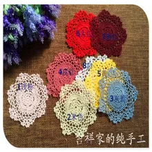 Новинка 20pic/лот 6 цветов 13 см крючок декоративный коврик ткань салфетки на стол посуда для обеденного стола коврик