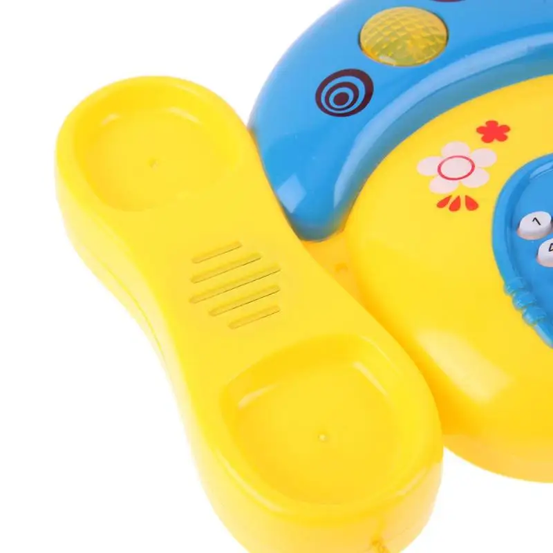 Electronic Toy Phone Kids Educational Learning Toys Mushroom Plastic Telephone Toy Kids Early Education Gift with Music Light