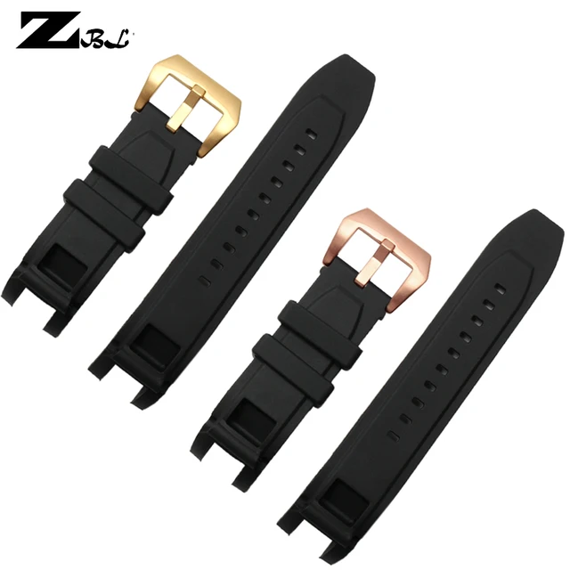 Black Silicone Rubber Watch Strap 24mm For Invicta Bracelet Black Silicone Rubber Watch Strap 24mm For Invicta Bracelet Waterproof Watchband Accessories Belt
