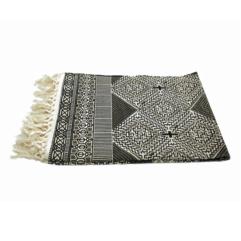 Ethnic Style Cozy Cotton Tel Gray Lattice Pattern Home Decorator Ethnic Style Cozy Cotton Tel Gray Lattice Pattern Home Decorator Floor Rug Non Slip Washable Durable Area For Bathroom In From Garden On