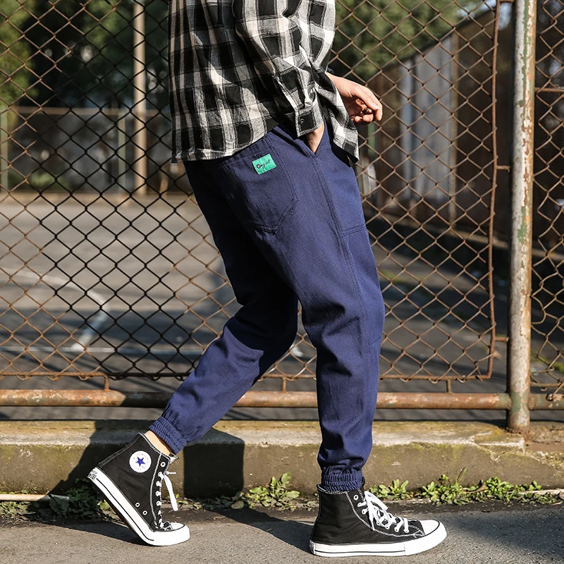 Harlan pants spring men's hip hop trousers jogging pants S-5XL men's solid color large pocket sweatpants men's beamed overalls
