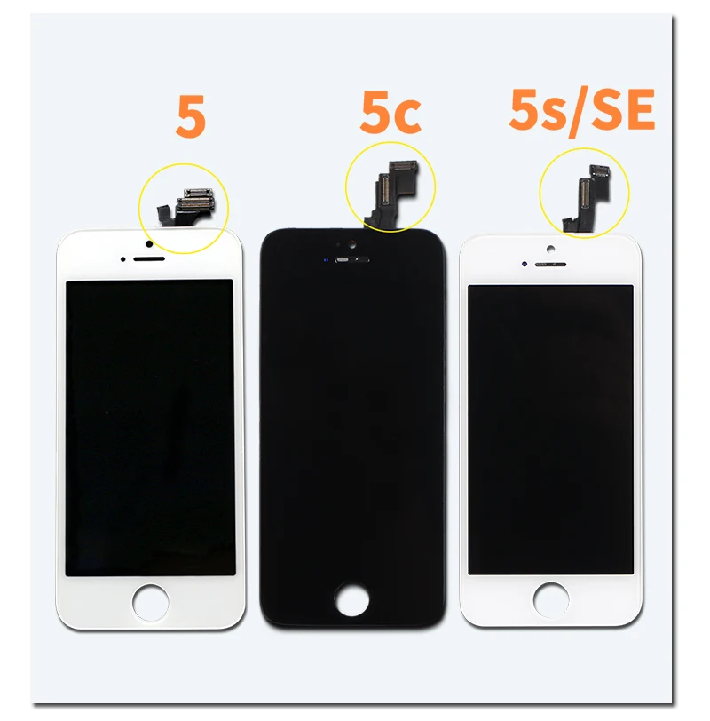 Акция, ЖК-дисплей для iPhone 5, 5c, 5S, SE, сенсорный экран, Замена для iPhone 4, 6+, закаленное стекло+ Инструменты+ ТПУ чехол, AAA