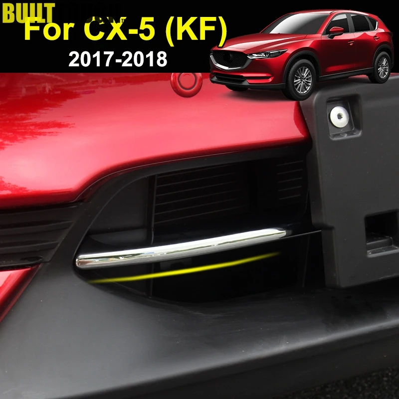 

For Mazda CX-5 CX5 KF 2017-2019 Chrome Front Mesh Lower Grille Grill Cover Trim Radiator Bumper Molding Garnish Guard Decoration