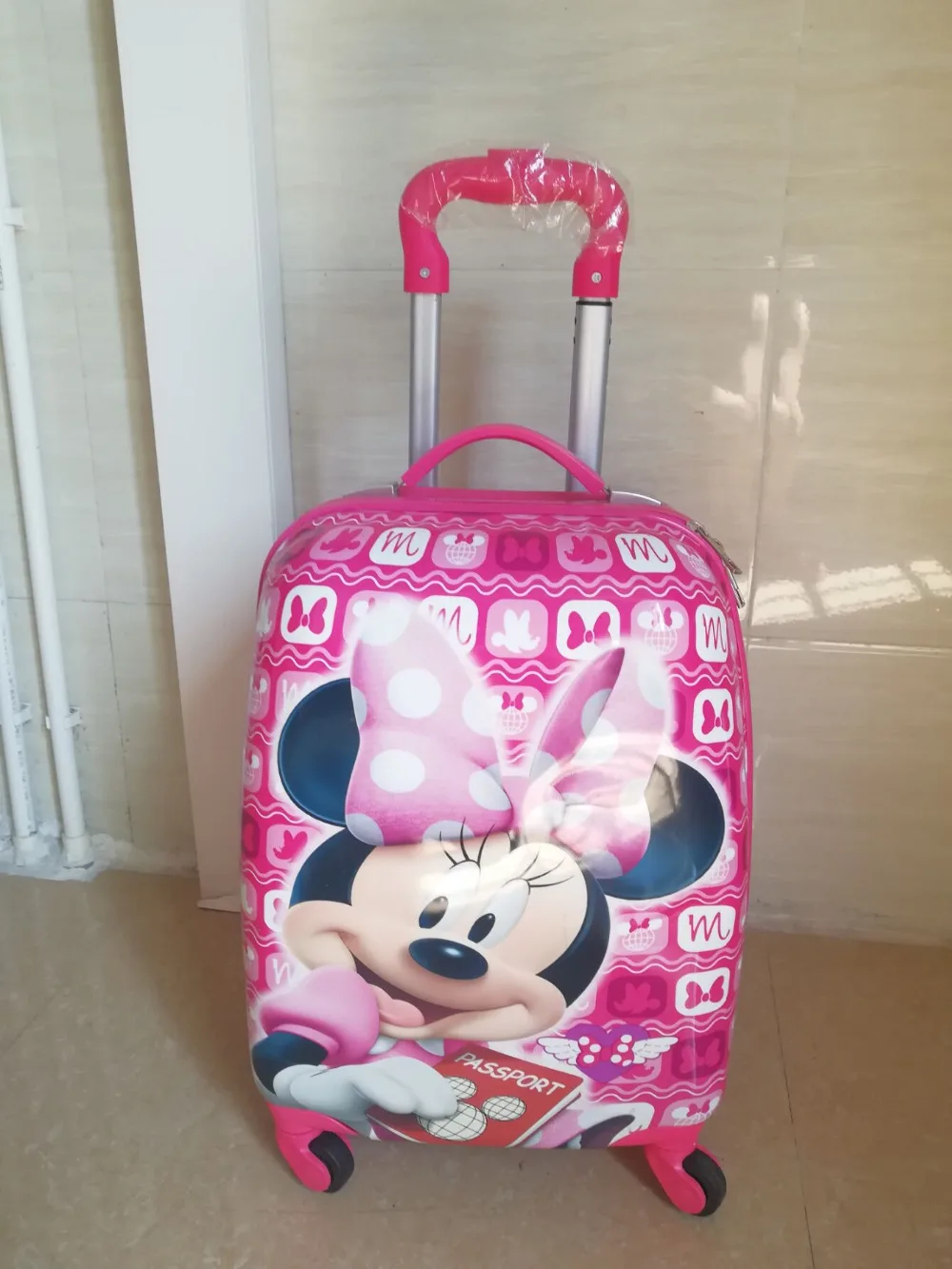 16 "18" переносной чемодан с колесиками для мальчиков и девочек ABS мультяшный Спиннер чемодан с выдвижной ручкой детская коробка с тяговым