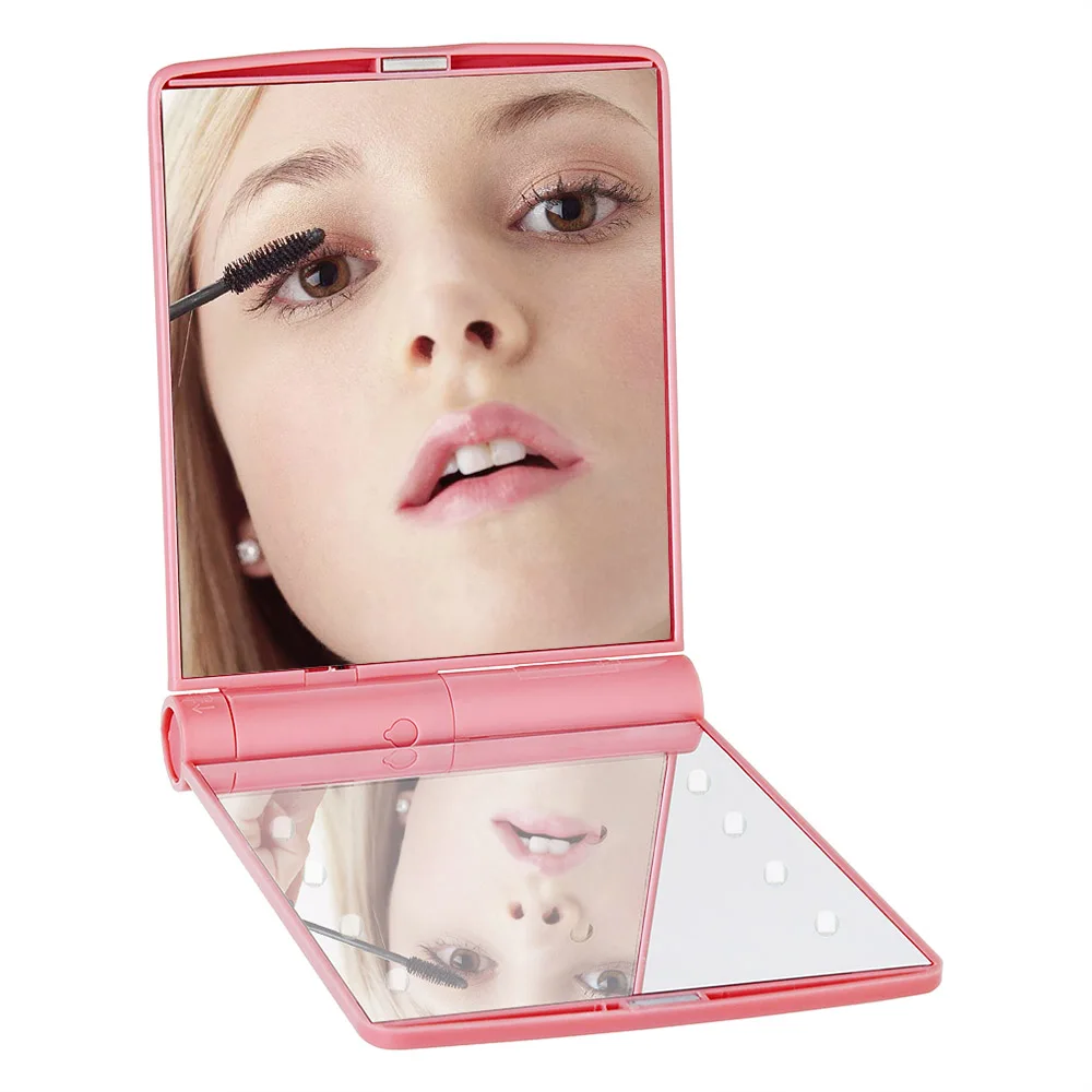 Mini Travel Cosmetic Mirror LED Makeup Mirror Professional Portable