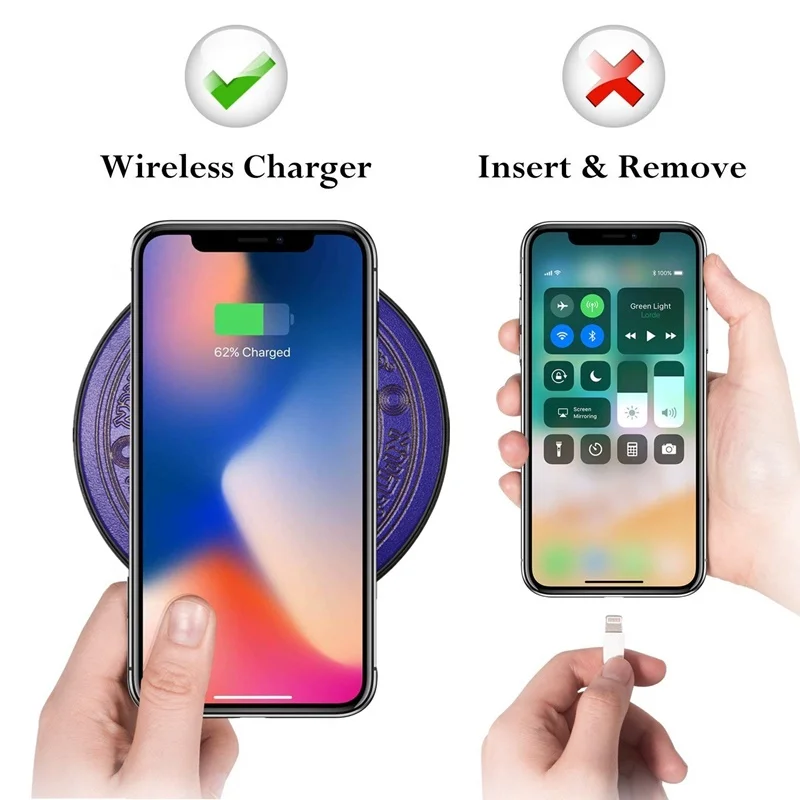 Беспроводное зарядное устройство Tongdaytech 10 Вт Qi для Iphone 8 Plus X XS 11 Pro Max быстрая