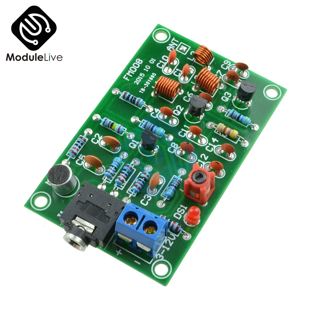 

76-110MHz Wireless FM Module FM Radio Transmitter Repeater MP3 Module Audio Wireless Transmitter Module 3V-5V MIC Microphone