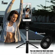 FGHGF Handheld mini Tripod Phone selfie stick Bluetooth Shutter Remote Controller Foldable Wireless for iPhone Selfie