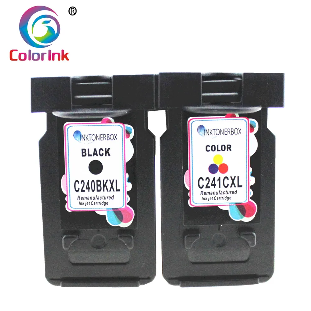 Coloink 2 шт PG 240 CL 241 XL чернильный картридж Замена для Canon Pixma MX372 MX432 MX512 MG2120 MG3120 MG3220 чернильные картриджи - Цвет: 2PK