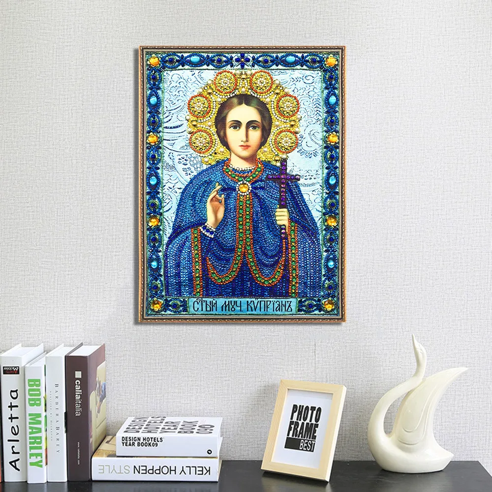 RUBOS DIY Diamond Painting Icons Theotokos Jerusalem Religion Diamond Embroidery 5D Big Bead Pearls Glass Mosaic 3D Crystal Sale (21)