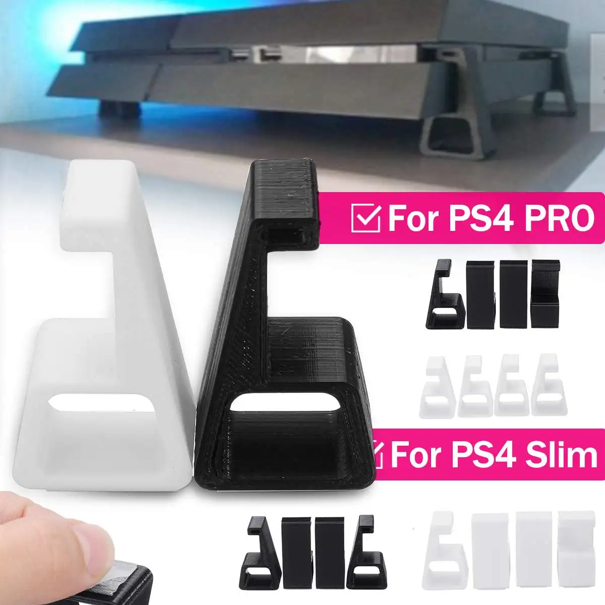 Контроллер игровой коврик подставка для PS4 PRO для PS4 Slim для Playstation 4 черный/белый 3D Печатный ABS настенный держатель