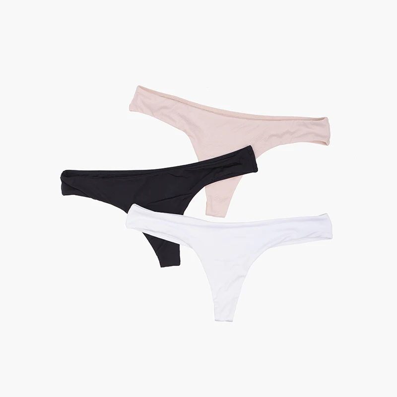 

European and American high-elastic simple traceless ice-silk underwear women