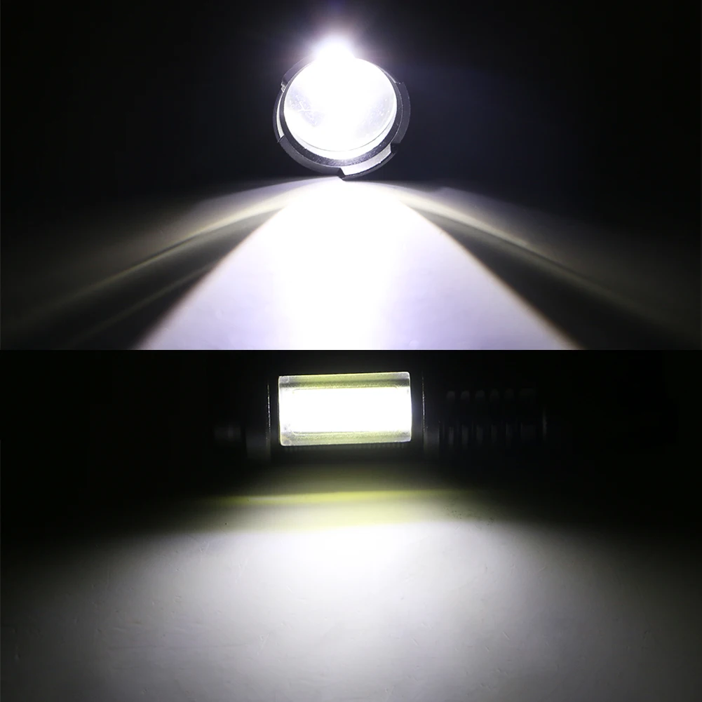 Переносное освещение рабочего места мини флэш-светильник COB светодиодный ручной фонарь с масштабируемым фокусом аварийный светильник ing карманный фонарик использование AA 14500