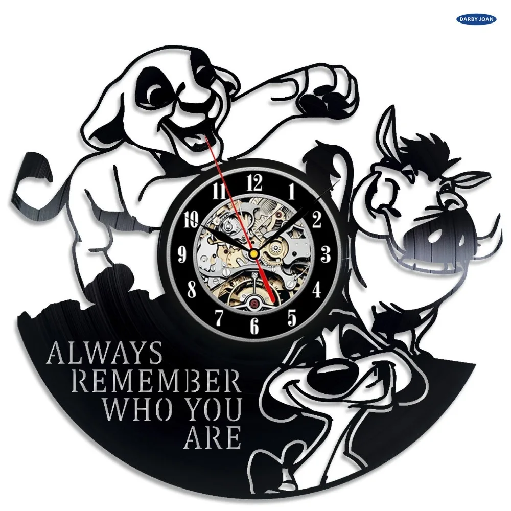 

large wall clock The Lion King Simba Vinyl Record Wall Clock duvar saati reloj- Decorate your home with Modern Large