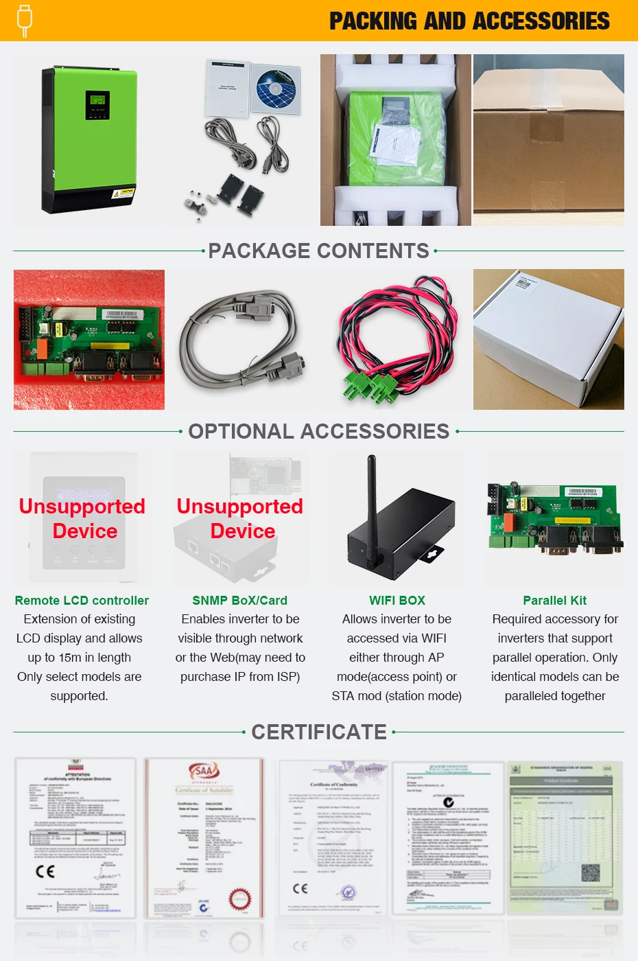 110V солнечный сетевой инвертор 6KVA 24V включения и выключения 4000 Вт Инвертор с зарядным устройством со слежением за максимальной точкой мощности инверторы чистой синусоиды Гибридный инвертор 40A AC инверсор
