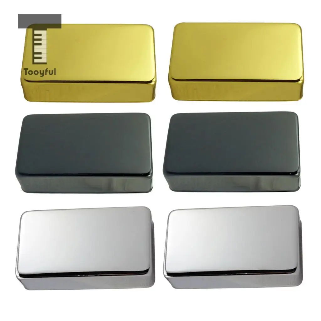 Tooyful 2 Pcs Sealed Closed Double Coil Humbucker Pickup Cover for Electric Guitar Parts