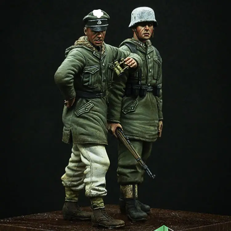Risjc 1/35 Resin Soldier Model World War II Soldier 2 People White Model Figure kit //13272 Risjc 1/35 Resin Soldier Model World War II Soldier 2 People White Model Figure kit //13272