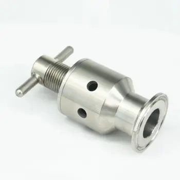 

1.5" Tri Clamp 0.5-5 Bar Adjustable Pressure Relief Safety Valve Sanitary SUS304