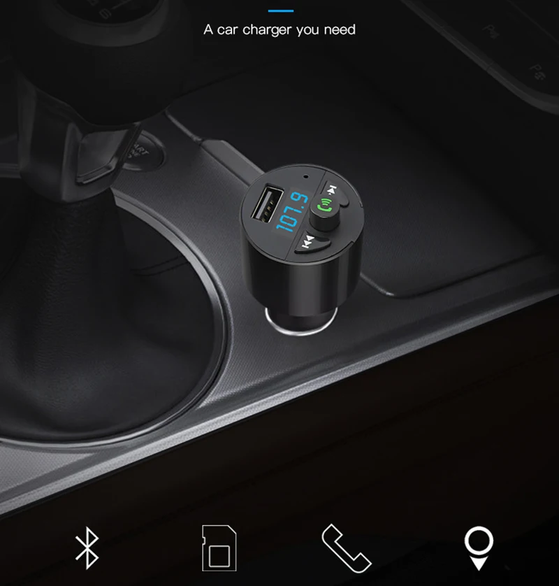 Thbelieve Auto Charger 5V 2.1 A Bluetooth Car Chargers USB Support Music Player Free Calling Car Mini USB Car Charge For Phone (18)