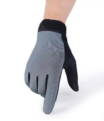 Осенние и зимние мужские и женские утолщенные теплые перчатки с сенсорным экраном мужские зимние эластичные дышащие спортивные перчатки для верховой езды R089 - Цвет: C gray