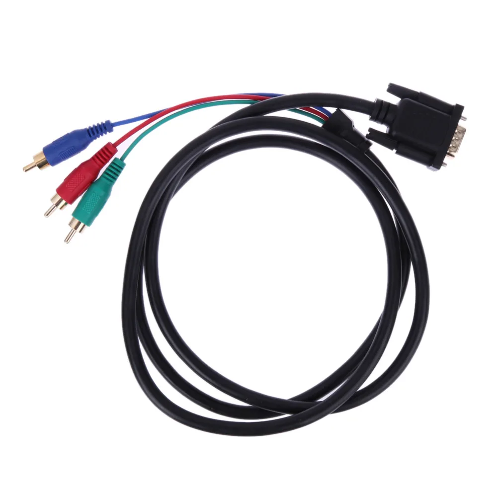 ALLOYSEED 1 5 м 5Ft VGA для ТВ 3 RCA компонентный AV Премиум класс с защитой от аудио кабель
