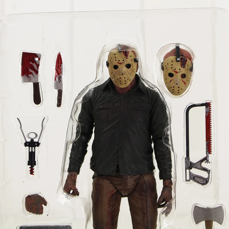 NECA Friday The 13th Jason Lives Pamela Voorhees, экшн-фигурка, последняя часть, Jason, 3D маска, пила, топор, меч, нож, страшная модель, игрушки - Цвет: A in Bag